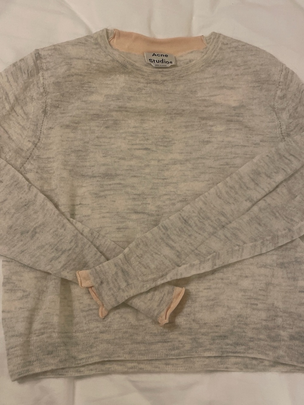 Acne Studios Light Heather Gray Crewneck Sweater